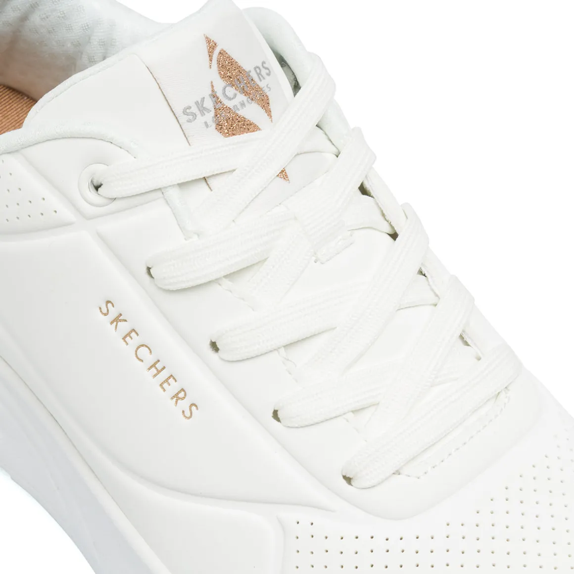 Sneakers bianche da Donna con Memory Foam Skechers Uno Lite