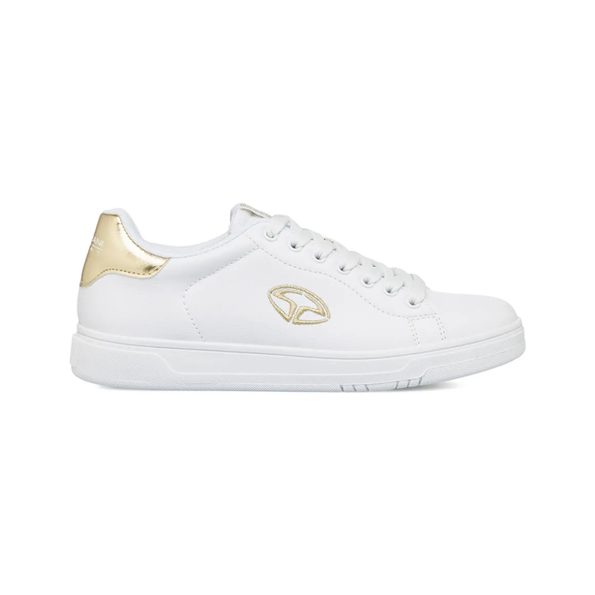 Sneakers bianche da Donna con dettagli oro e logo Soprani Sport