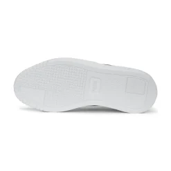Sneakers bianche da donna con striscia laterale nera e maxi-suola Puma Carina Street