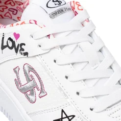 Sneakers bianche da Donna Swish Jeans con stampe