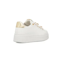 Sneakers bianche da Donna con dettaglio oro e cristalli Lora Ferres