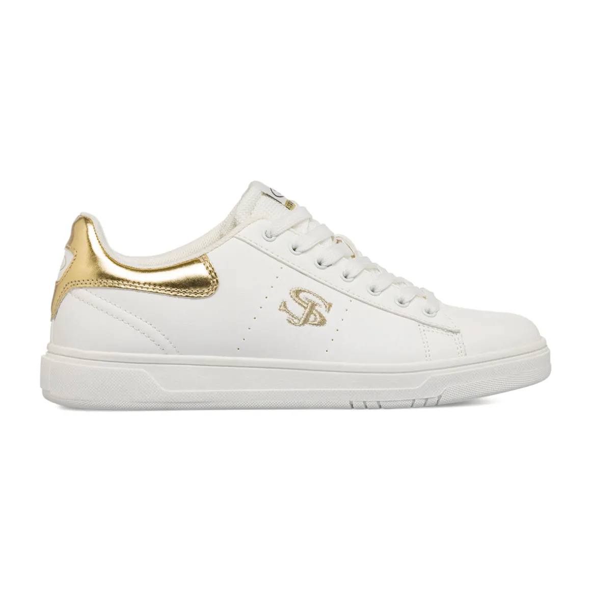Sneakers bianche da Donna con inserti oro Swish Jeans