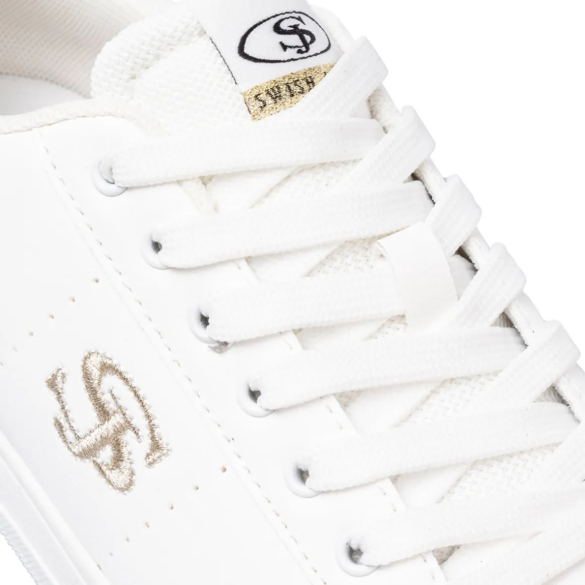 Sneakers bianche da Donna con inserti oro Swish Jeans