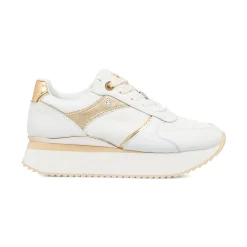 Sneakers Bianche da Donna in pelle con dettagli oro e glitter Lumberjack