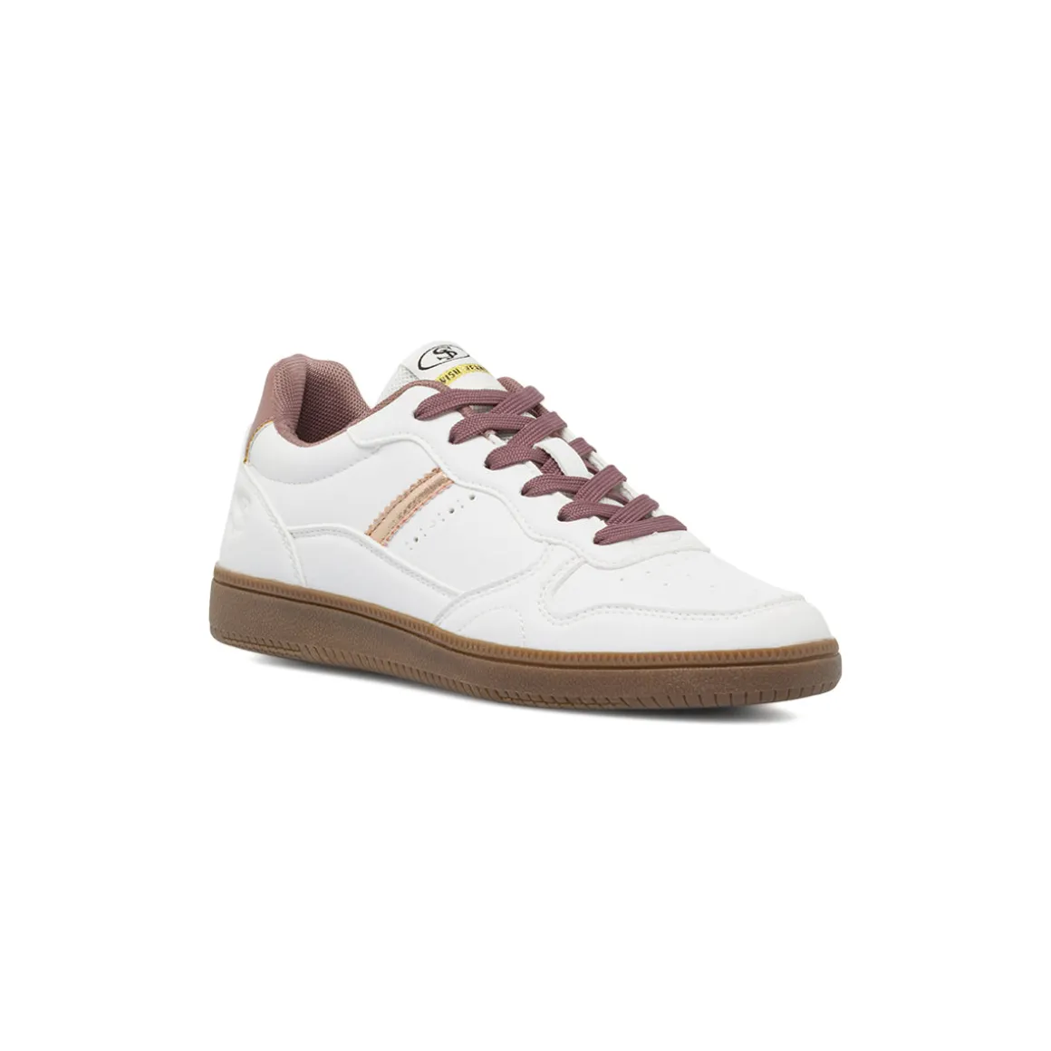 Sneakers bianche da Donna con dettagli rosa Swish Jeans