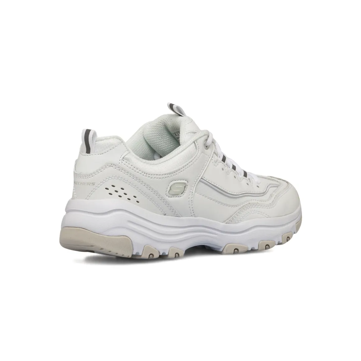 Sneakers bianche da donna con soletta memory foam Skechers Iconik