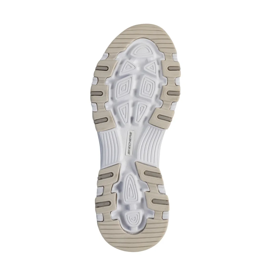 Sneakers bianche da donna con soletta memory foam Skechers Iconik
