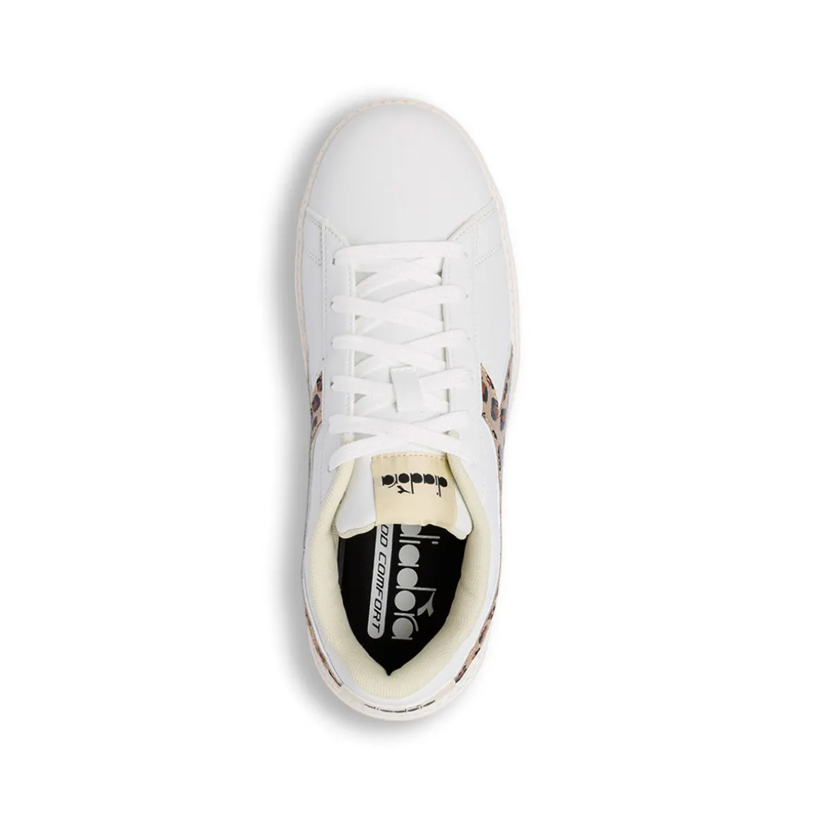 Sneakers bianche da Donna con stampa leopardata Diadora JACE JUNGLE