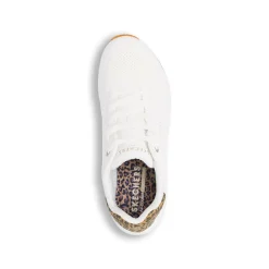 Sneakers bianche da Donna Skechers Uno con dettagli animalier