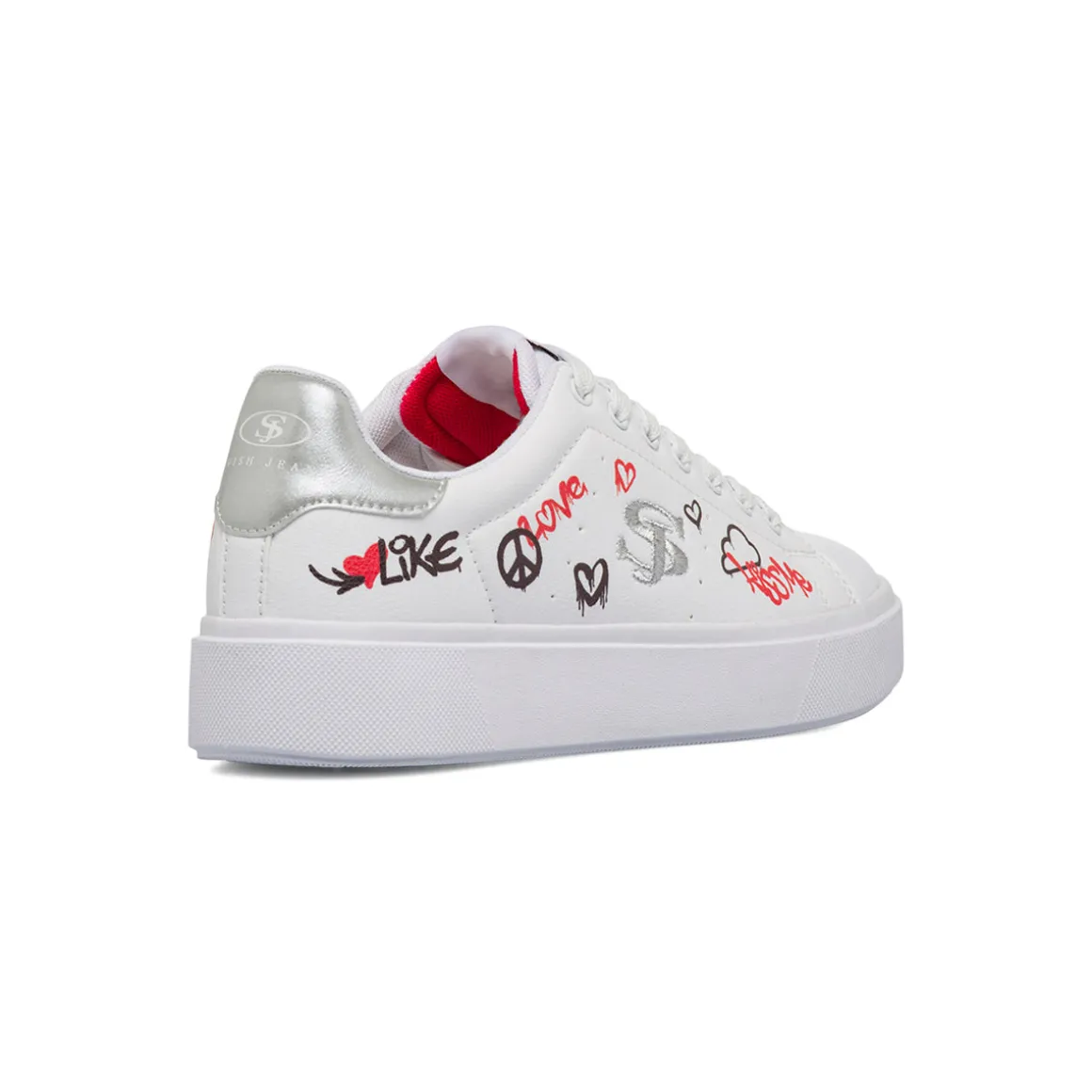 Sneakers bianche da Donna con stampe Swish Jeans