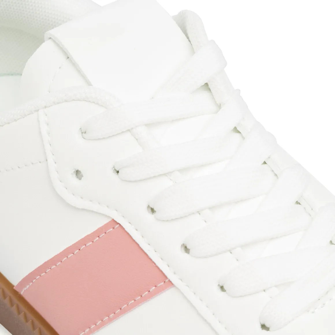 Sneakers bianche da donna con dettaglio rosa Lora Ferres