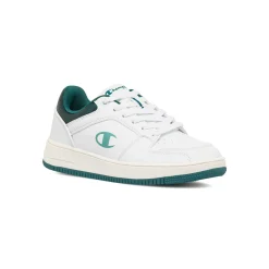 Sneakers bianche da donna con dettaglio verde metallizzato Champion