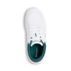 Sneakers bianche da donna con dettaglio verde metallizzato Champion