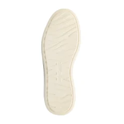 Sneakers bianche da donna con inserti beige e verde metallizzato Americanino