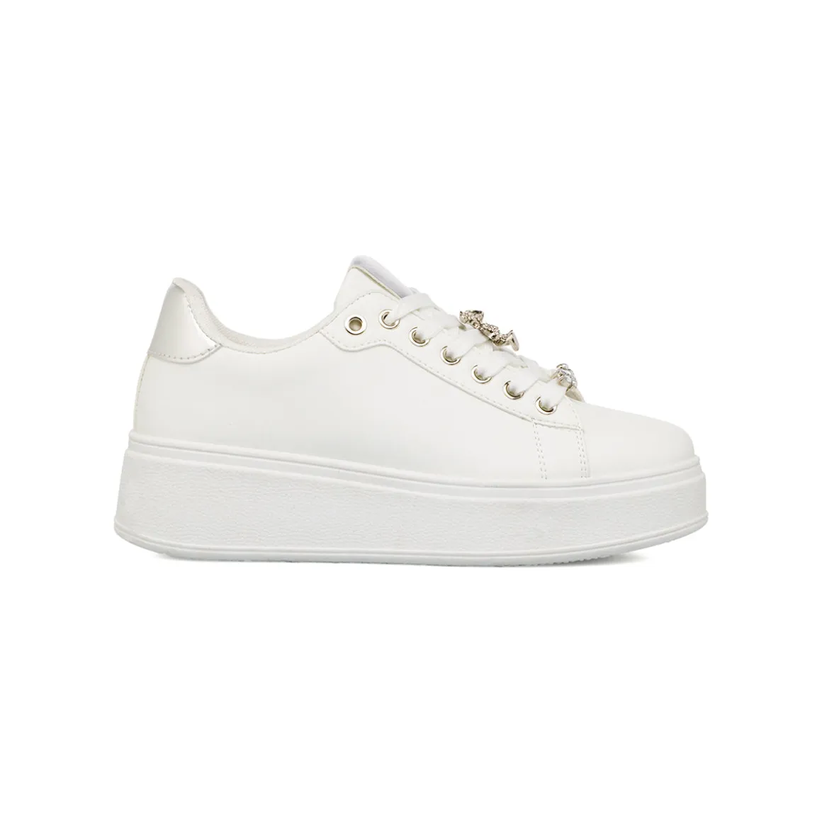 Sneakers bianche da Donna con dettagli gioiello Lora Ferres