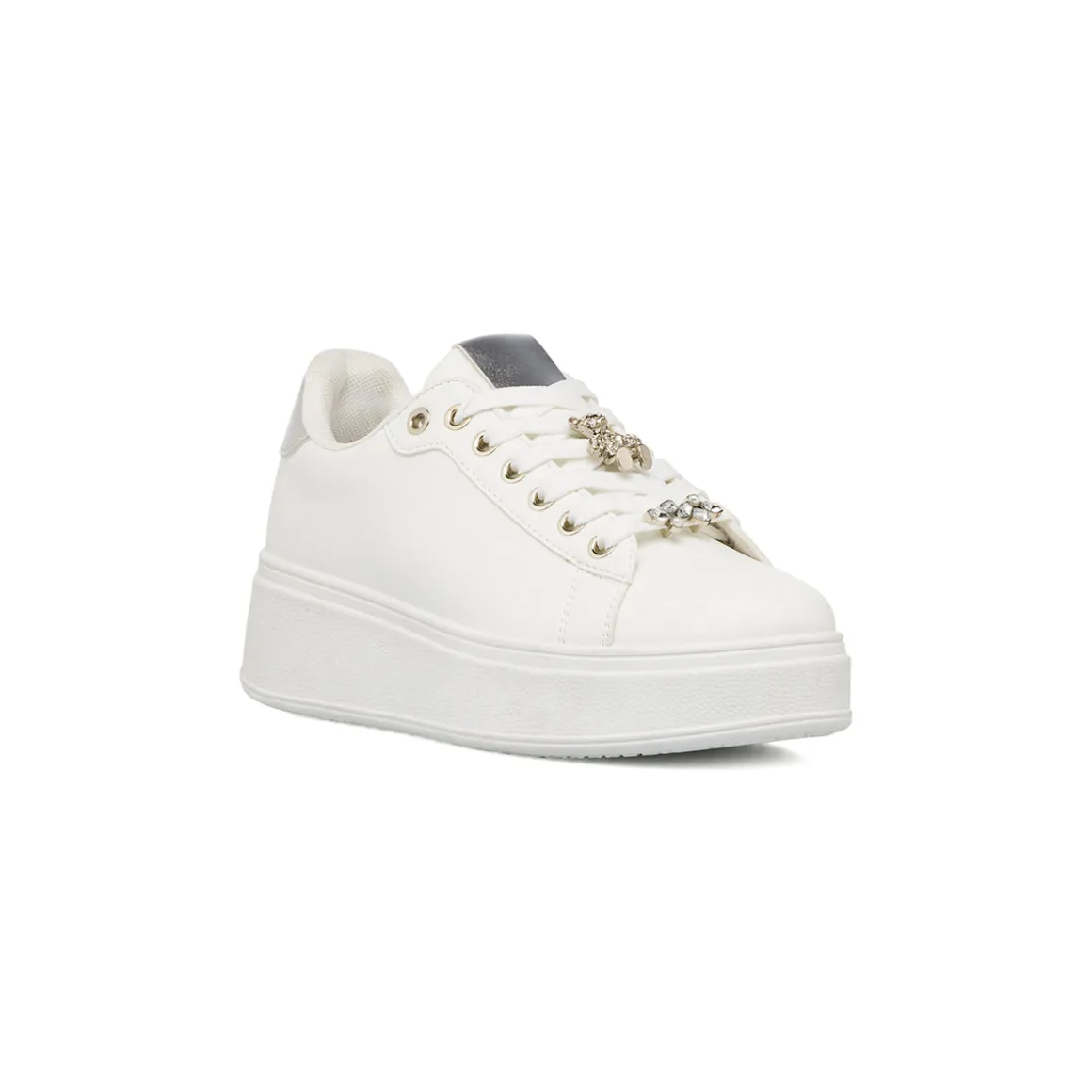 Sneakers bianche da Donna con dettagli gioiello Lora Ferres
