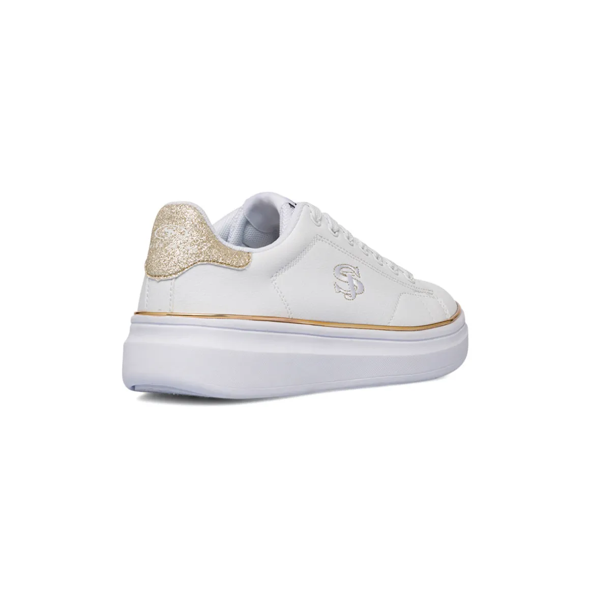 Sneakers bianche da donna con dettagli dorati Swish Jeans