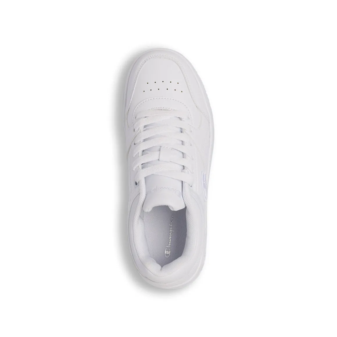 Sneakers bianche da ragazzo con logo laterale Champion Rebound Low B GS