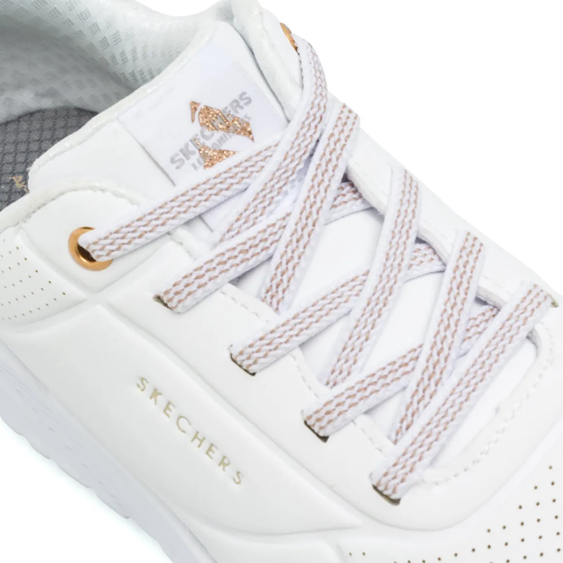 Sneakers bianche da ragazza Skechers Uno Lite Air Cooled con Memory Foam