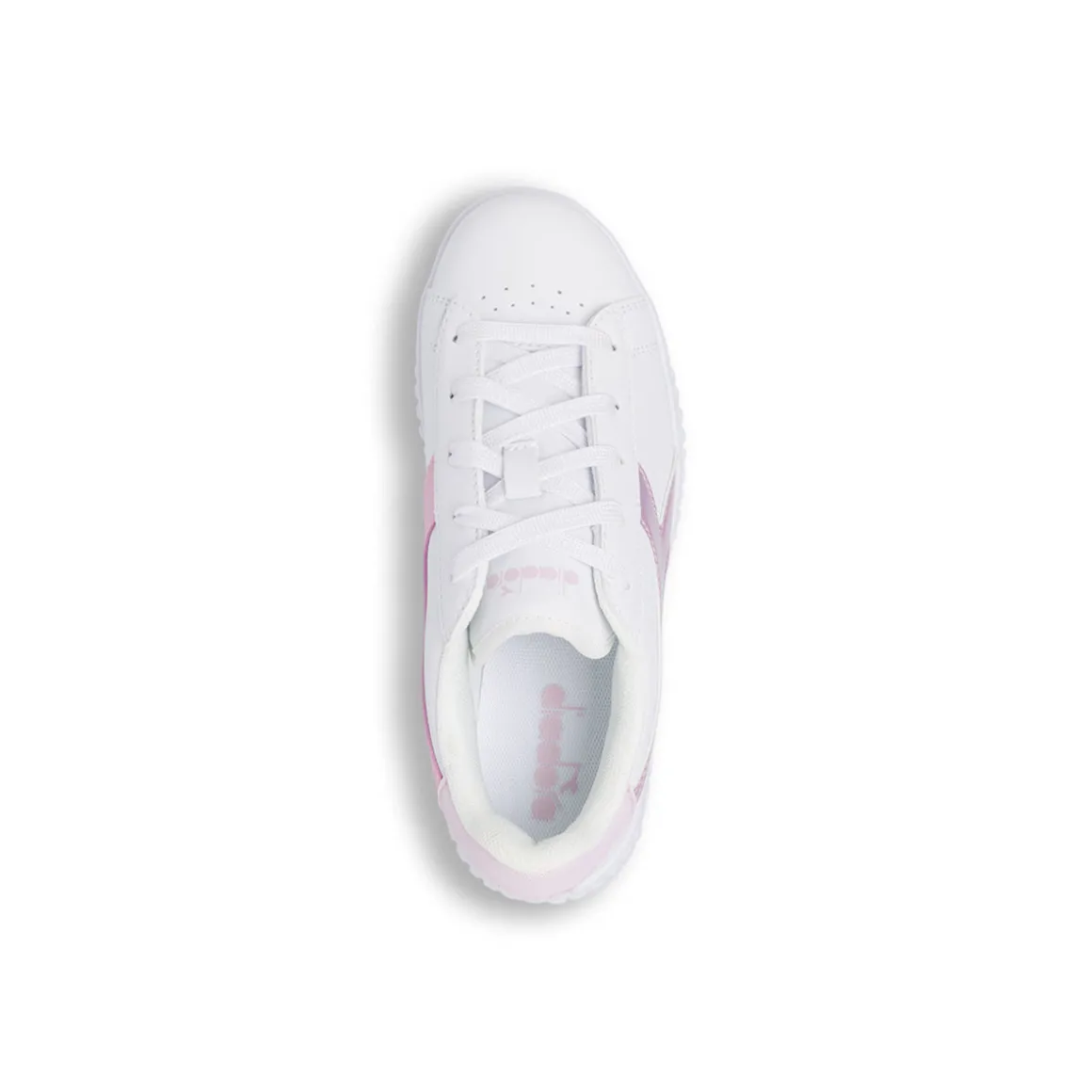 Sneakers bianche da Ragazza con logo rosa iridescente Diadora