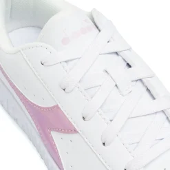 Sneakers bianche da Ragazza con logo rosa iridescente Diadora