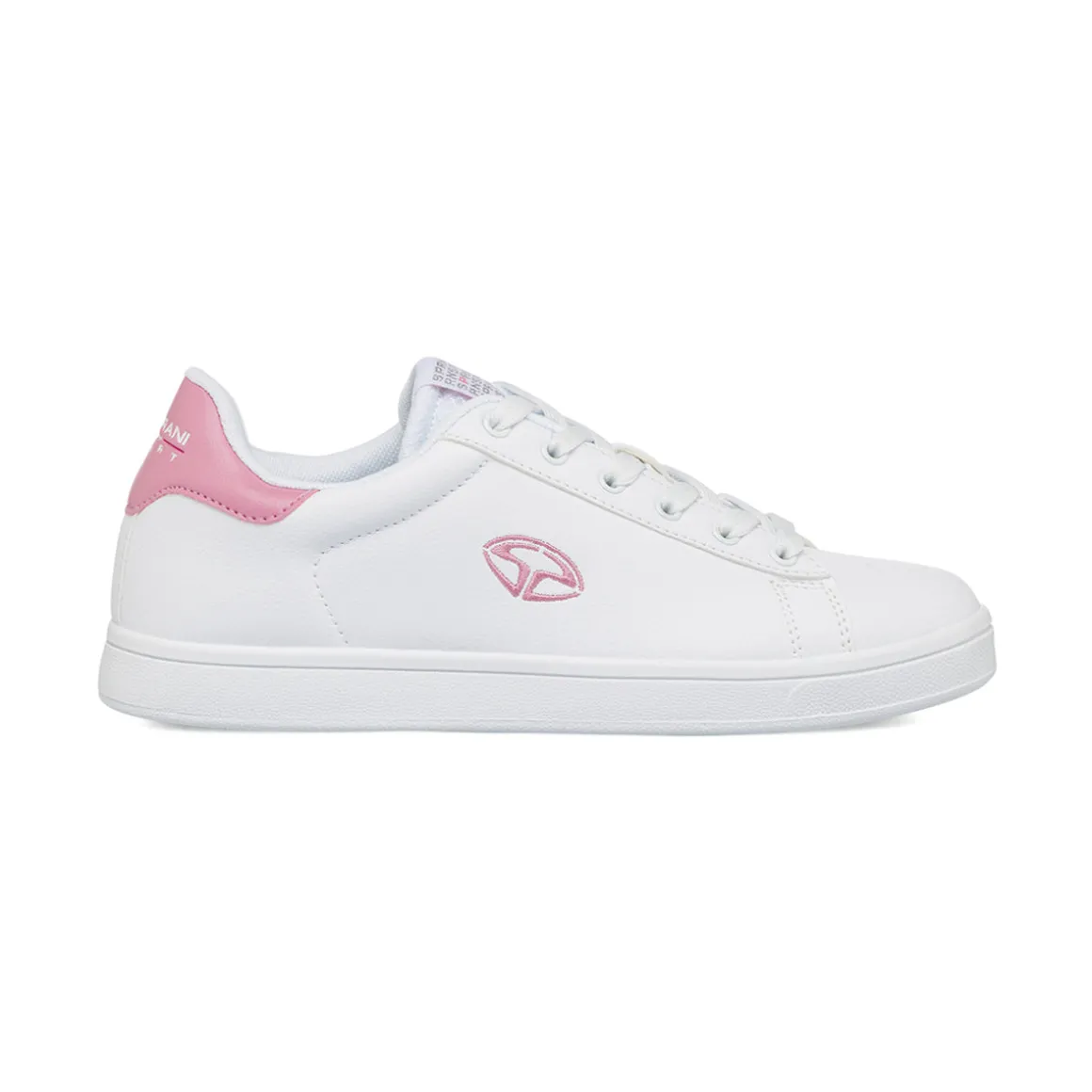 Sneakers bianche da ragazza con dettagli rosa Soprani Sport