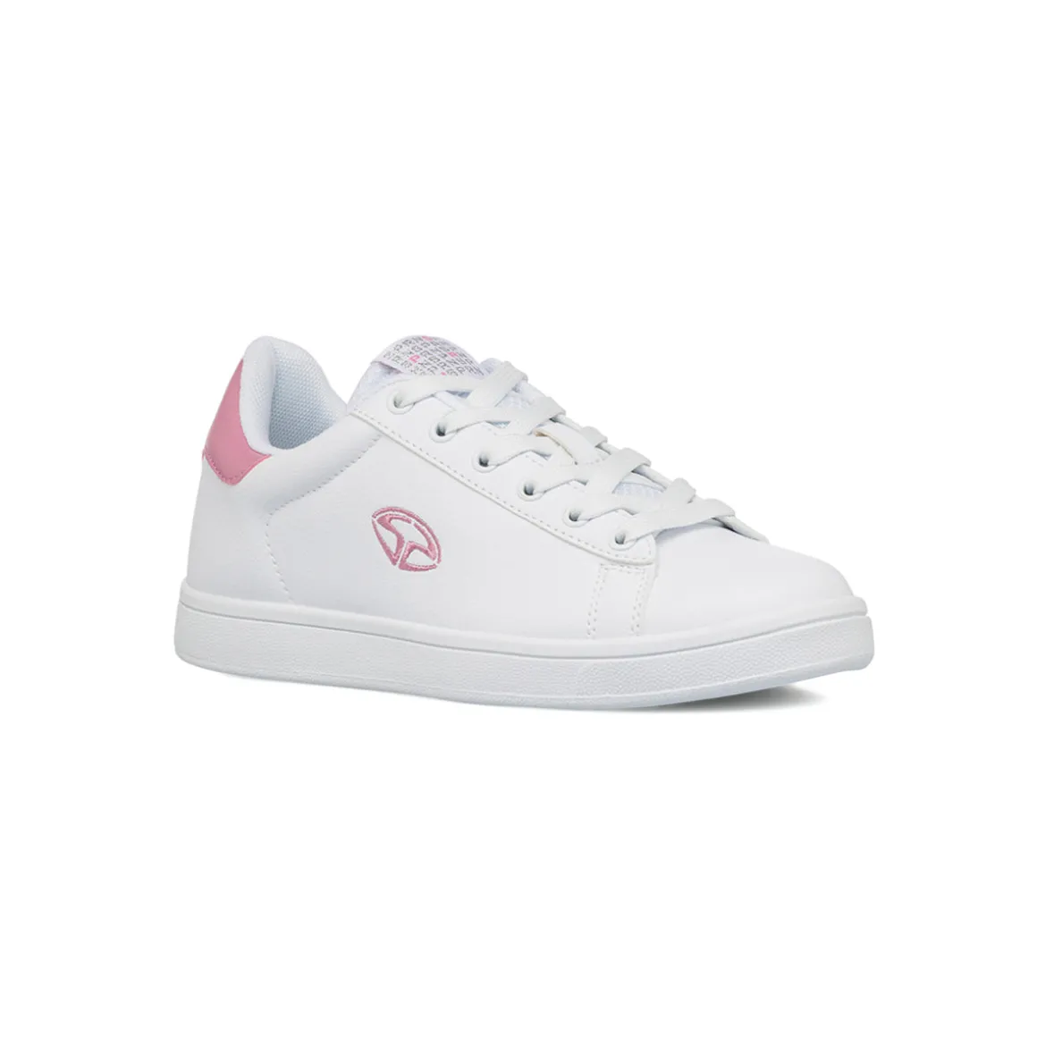 Sneakers bianche da ragazza con dettagli rosa Soprani Sport