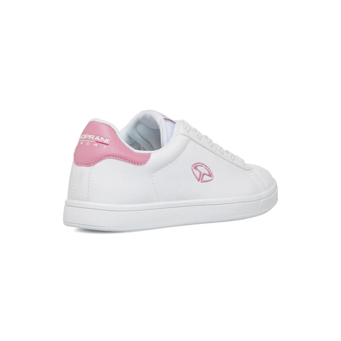 Sneakers bianche da ragazza con dettagli rosa Soprani Sport