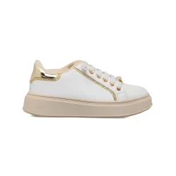 Sneakers bianche da Ragazza con dettagli oro Dieci Baci