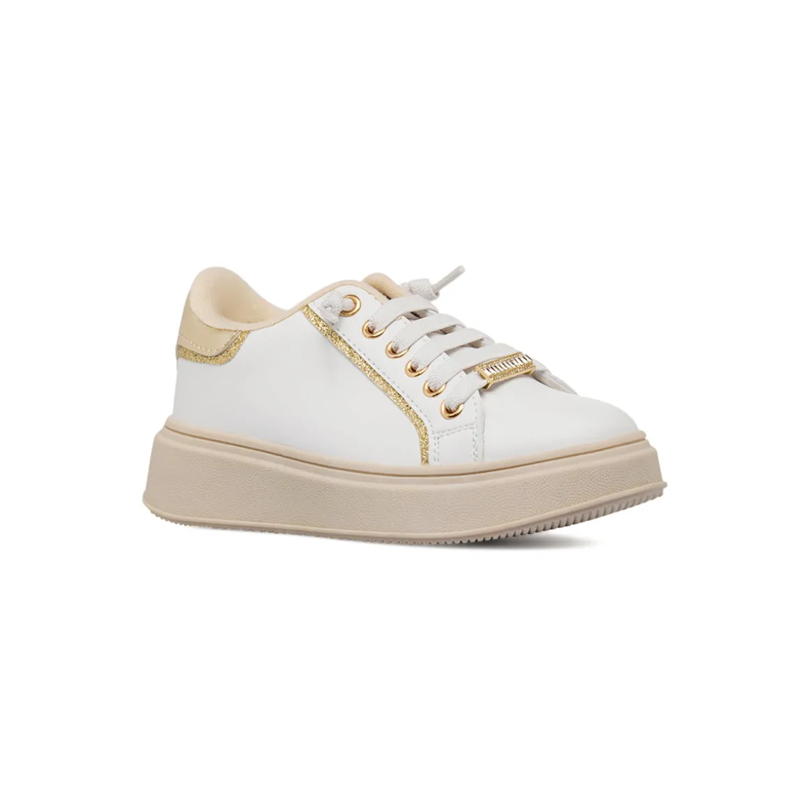 Sneakers bianche da Ragazza con dettagli oro Dieci Baci