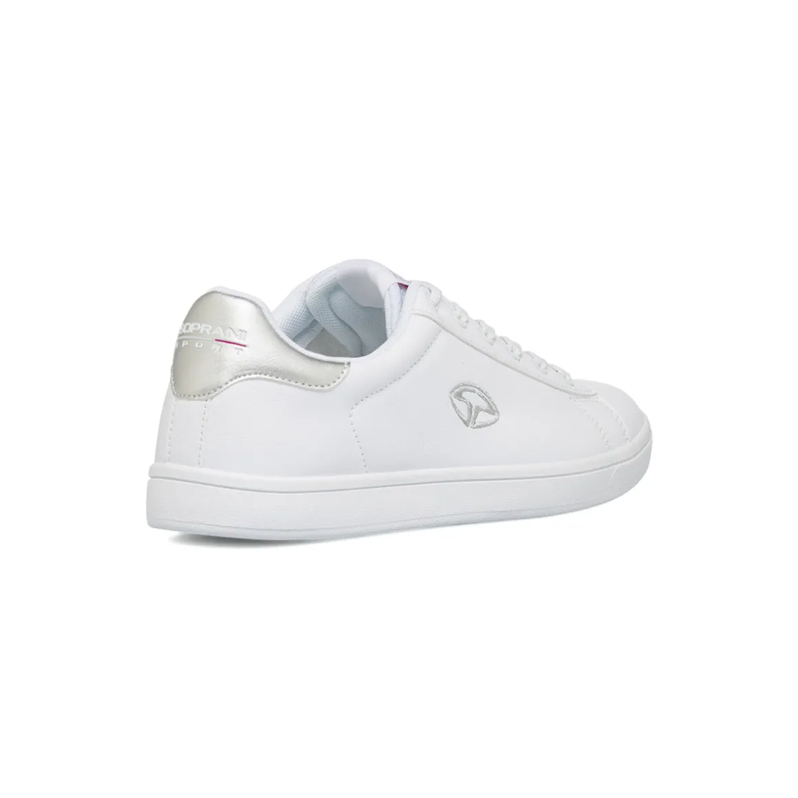 Sneakers bianche da ragazza con dettagli argento Soprani Sport