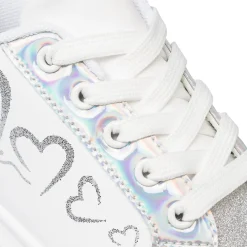 Sneakers bianche da ragazza con dettagli glitter Dieci Baci