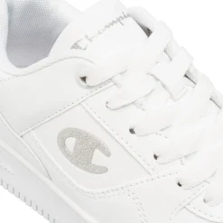 Sneakers bianche da ragazza con logo glitterato Champion Rebound Low G GS