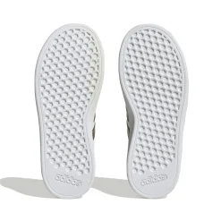Sneakers bianche da ragazza con strisce oro adidas Grand Court 2.0 K
