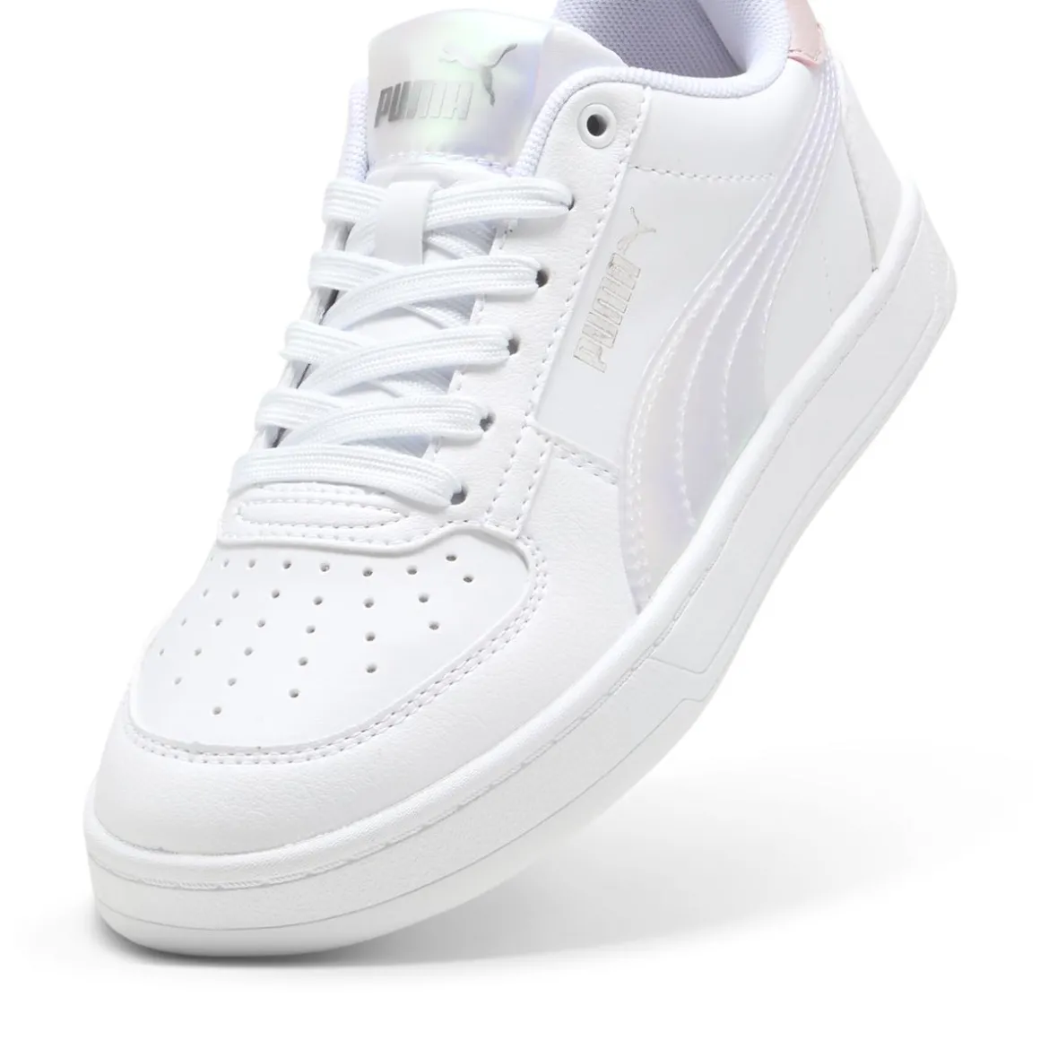 Sneakers bianche da ragazza con dettagli iridescenti Puma Caven 2.0