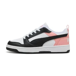 Sneakers bianche da ragazza con dettagli rosa Puma Rebound V6 Low