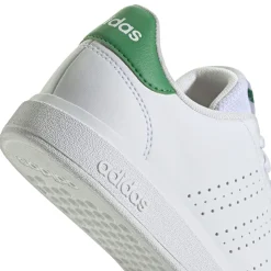 Sneakers bianche da ragazza con dettaglio verde adidas Advantage 2.0