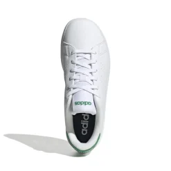 Sneakers bianche da ragazza con dettaglio verde adidas Advantage 2.0