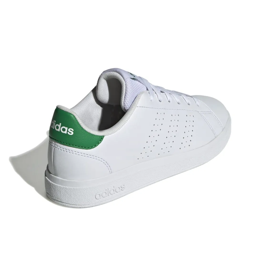 Sneakers bianche da ragazza con dettaglio verde adidas Advantage 2.0