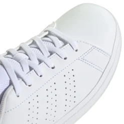 Sneakers bianche da ragazza con dettaglio verde adidas Advantage 2.0