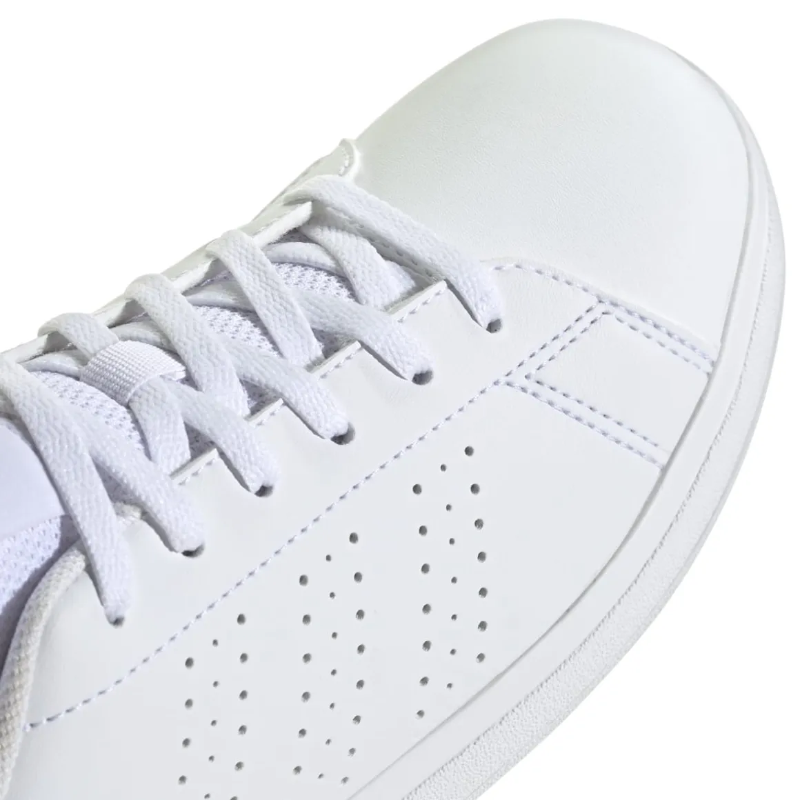 Sneakers bianche da ragazza con dettaglio verde adidas Advantage 2.0