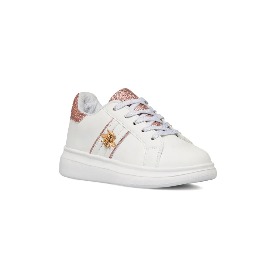 Sneakers bianche da ragazza con dettagli glitter Dieci Baci