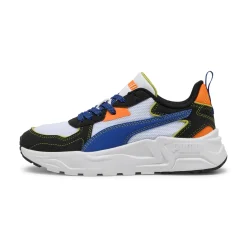 Sneakers bianche da ragazzo e ragazza con dettagli multicolore Puma Trinity Lite Starblitz Jr