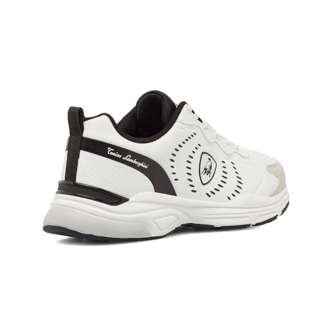 Sneakers bianche da Uomo con suola alta Tonino Lamborghini