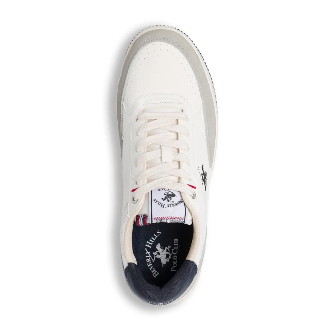 Sneakers bianche da Uomo con logo laterale Beverly Hills Polo Club