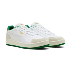 Sneakers bianche da Uomo con dettagli verde e arancio Court Classico Puma