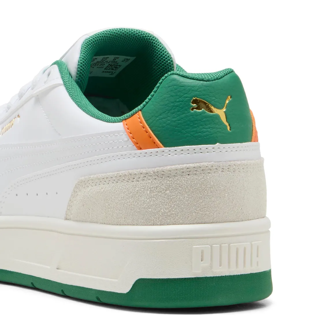 Sneakers bianche da Uomo con dettagli verde e arancio Court Classico Puma