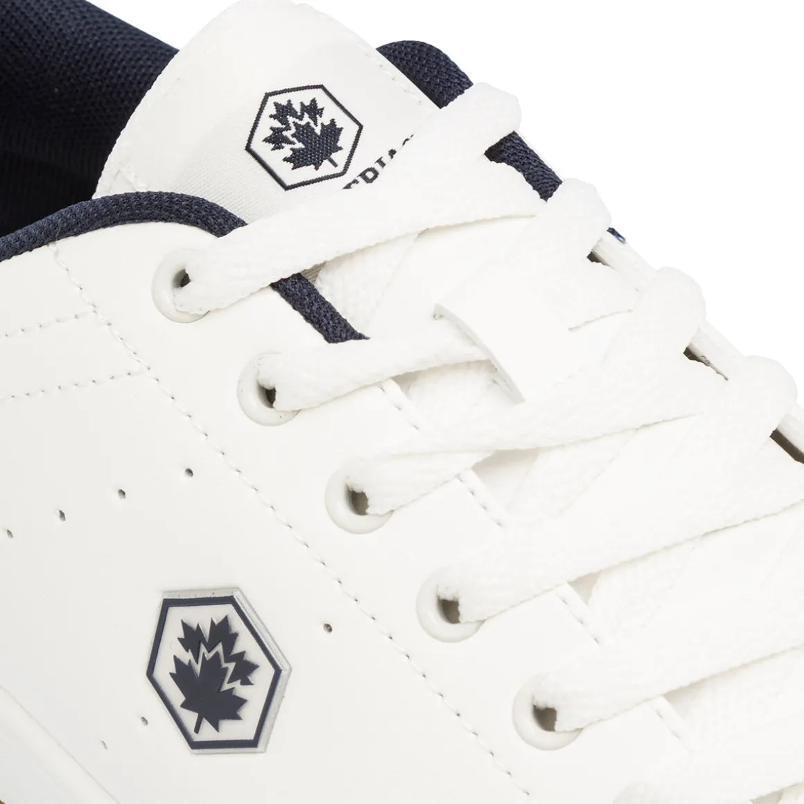 Sneakers Bianche da Uomo con dettagli logo blu navy Lumberjack