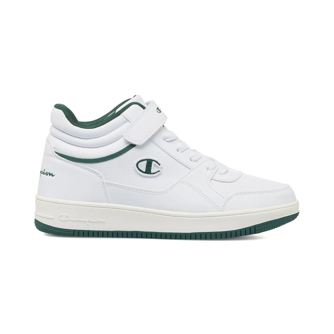 Sneakers bianche da Uomo Champion Mid Cut con chiusura a strappo