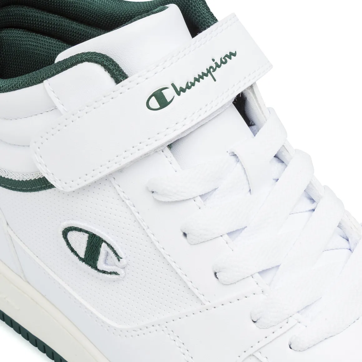 Sneakers bianche da Uomo Champion Mid Cut con chiusura a strappo